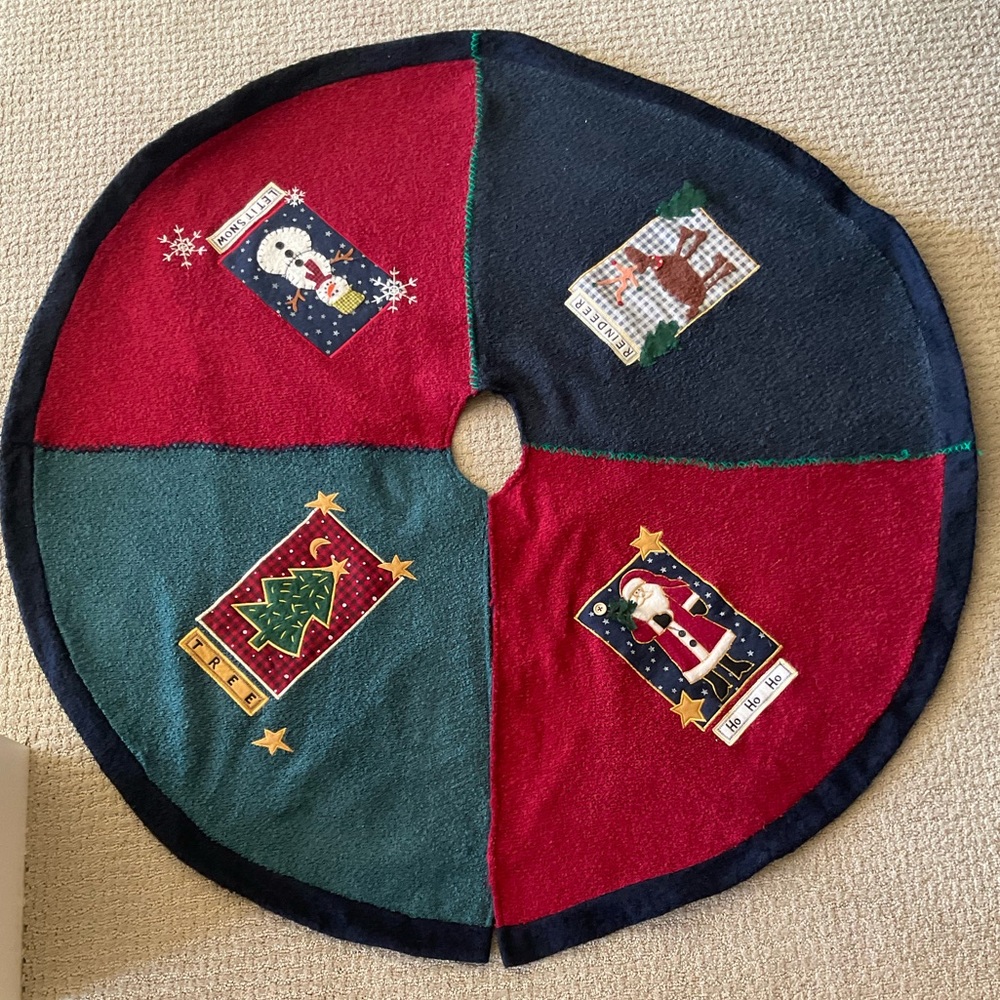 Christmas Tree Skirt & Two Stockings